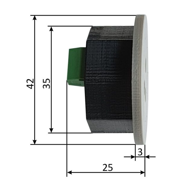 Dimensions of smartLEDs DELTA stair optical sensor