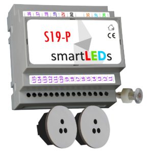 smartLEDs S19 Premium - intelligent LED WAVE stair lighting system (Intelligent stair controller with dusk sensor and 2 motion sensors)